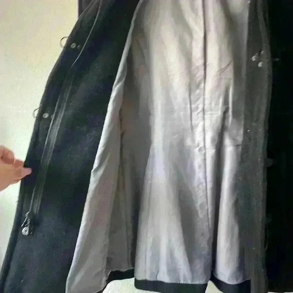 Kenneth Kole Black Wool Coat with removable Hoodie Sz 4 - Picture 12 of 12
